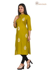 Gota Patti & Moti Hand Embroidery Cotton Kurti