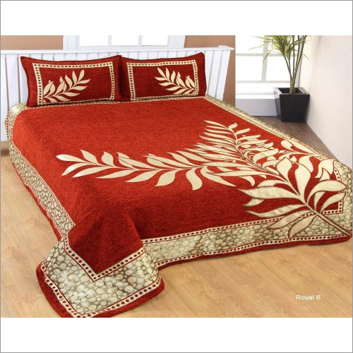 Chenille Designer Double Bed Bedsheet
