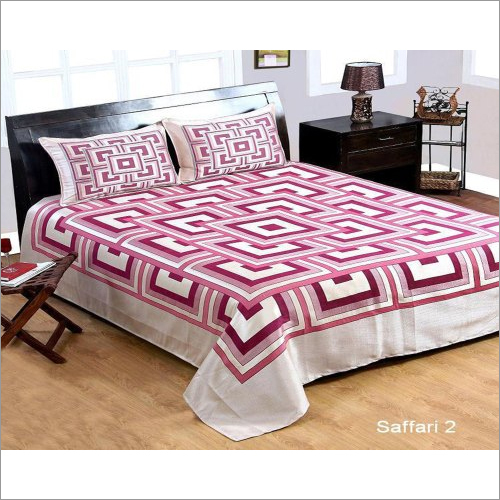 Washable Designer Polyester Double Bed Sheet