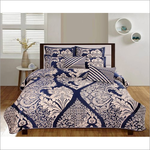 Flower Design Polyester Double Bed Sheet
