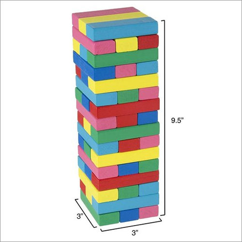 Wooden Color Jenga Game