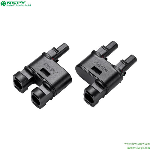 Waterproof TUV Solar 2 To 1Branch Connectors 1500VDC 60A PV Branch Connectors For Solar System