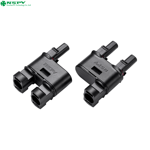 Waterproof Tuv Solar 2 To 1Branch Connectors 1500Vdc 60A Pv Branch Connectors For Solar System - Color: Black