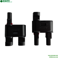 Waterproof TUV Solar 2 To 1Branch Connectors 1500VDC 60A PV Branch Connectors For Solar System