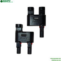 Waterproof TUV Solar 2 To 1Branch Connectors 1500VDC 60A PV Branch Connectors For Solar System