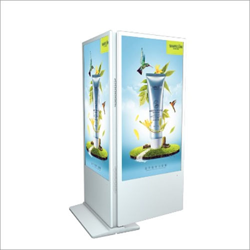 Dual Display Floor Standing Advertising Screen