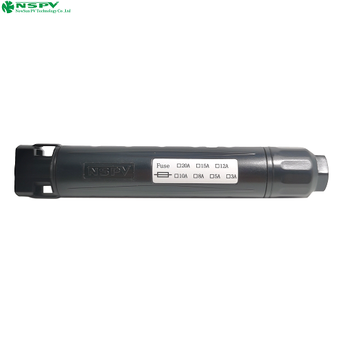 Pv4.0 Solar Inline Fuse Connectors Pv Fuse Holder Male Cable End 1000Vdc 30A Solar Fuse Connector - Color: Black