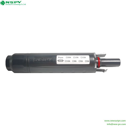 Waterproof PV4.0 Solar Fuse Connectors 1000VDC PV Inline Fuse Connectors For Solar System Protection