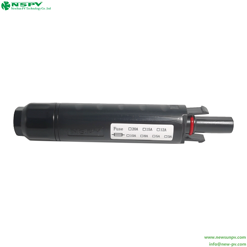 Waterproof PV4.0 Solar Fuse Connectors 1000VDC PV Inline Fuse Connectors For Solar System Protection