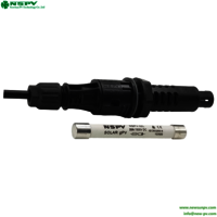 IP68 Waterproof Solar Panel Fuse Connectors 1500VDC 50A TUV PV Panel Fuse Connector 4PFC Solar Inline Fuse Connector