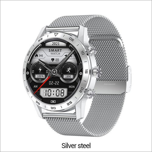 GAZZIFY R70 Silver Steel Smart Watch