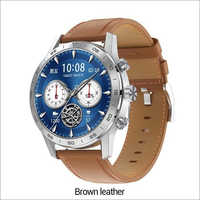 GAZZIFY R70 Brown Leather Smart Watch
