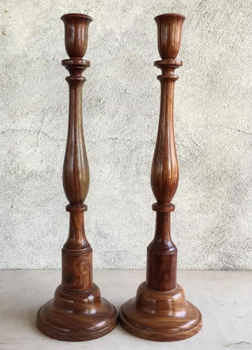 Wood Wooden Candle Stands And Holders