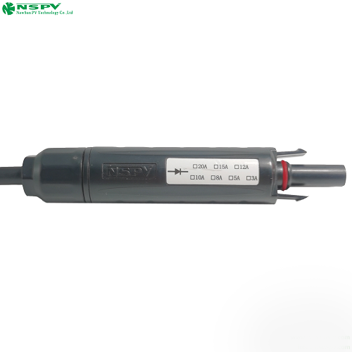 4D3 Ip67 Waterproof 1000Vdc 10A Pv4.0 Solar Diode Connectors Prevent Adverse Current Pv Solar System - Color: Black