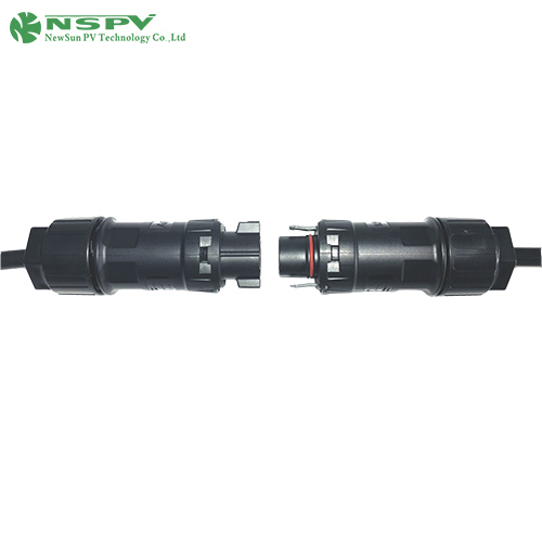 Solar Ac Connectors 3P Ip68 Waterproof With Tuv Certificate Cable Female To Cable Male Type For Hybrid Inverter - Color: Black