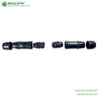 Solar AC Connectors 3P IP68 Waterproof With TUV Certificate Cable Female To Cable Male Type For Hybrid Inverter
