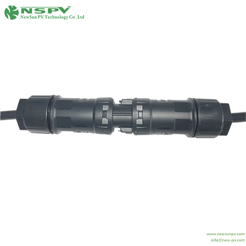 Solar AC Connectors 3P IP68 Waterproof With TUV Certificate Cable Female To Cable Male Type For Hybrid Inverter