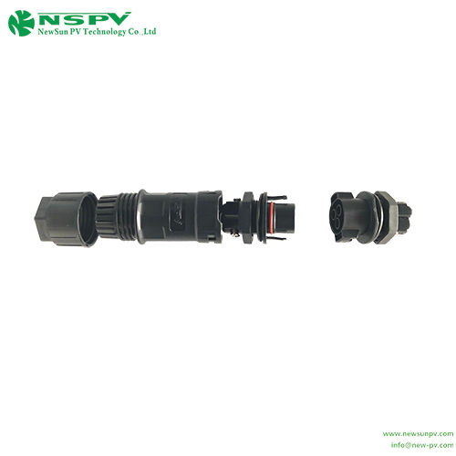 3P Solar AC Inverter Connector IP68 Waterproof Cable Male To Panel Female Type With TUV Certificate