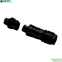3P Solar AC Inverter Connectors IP68 Waterproof Cable Male To Panel Female Type With TUV Certificate