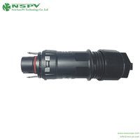 3P Solar AC Inverter Connectors IP68 Waterproof Cable Male To Panel Female Type With TUV Certificate
