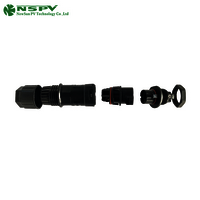 Waterproof Solar Ac Connectors 3p Ac Wire Connectors For Solar Inverter 500v Ac Wire Coupler - Color: Black