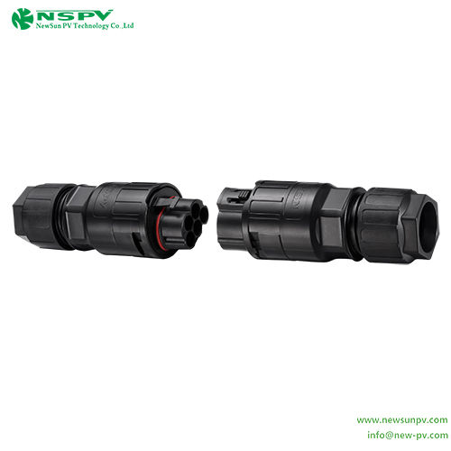 Solar AC Connectors 5P IP68 Waterproof With TUV Certificate Male To Female Cable Type AC Coupler