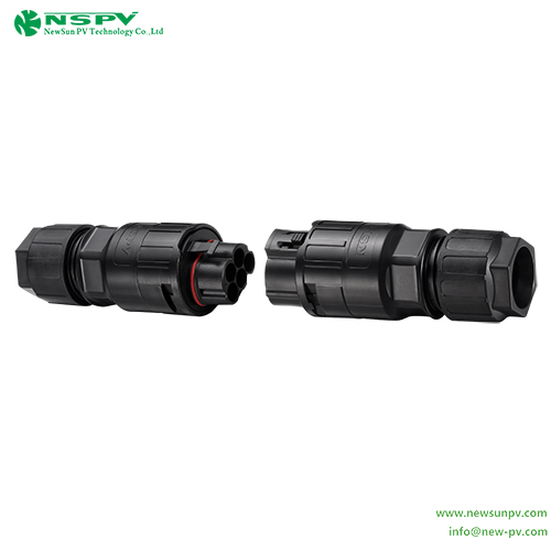 TUV Certified Solar AC Connector 5P IP68 Waterproof Cable Female To Cable Male Type