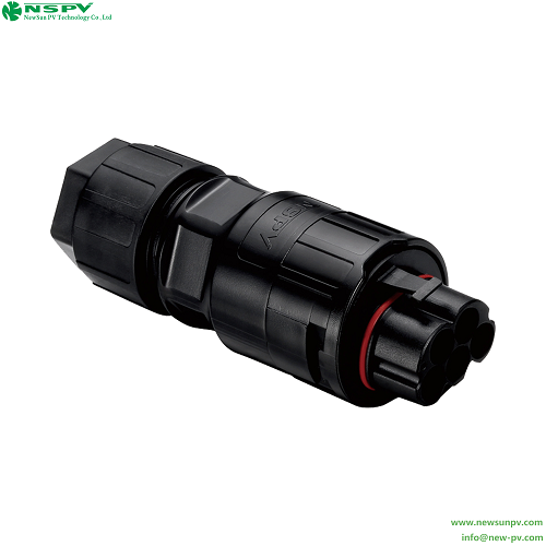 Solar AC Connectors 5P IP68 Waterproof With TUV Certificate Male To Female Cable Type AC Wire Coupler