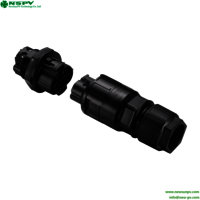 5P Solar Inverter AC Connectors IP68 Waterproof With TUV Certificate Cable Male To Panel Female Type