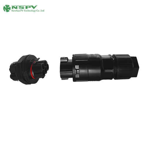Waterproof Solar Ac Connectors 5p With Tuv Certificate Cable Female To Panel Male Type - Color: Black