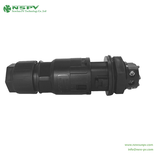 Waterproof Solar AC Connectors 5P With TUV Certificate Cable Female To Panel Male Type