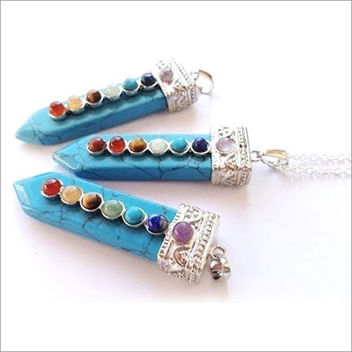 Seven Chakra Flat Pencil Pendant