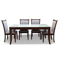 Marbal Top Wooden Base Dining Table