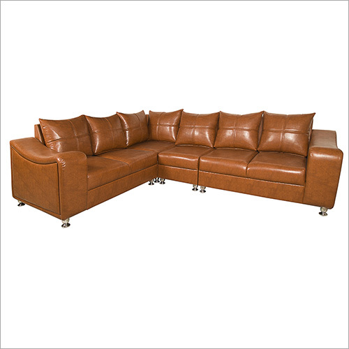 Trendy L Shaped Durable Leather Sofa Set