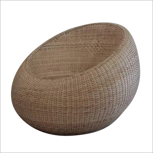 Modern Arts Bamboo Cane Round Lounge Chair