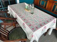 Hand Block Printed Cotton Table Cover - 60x90 Inches & 60x108 Inches | Multicolor, Handmade For Parties, Weddings, Banquets, Outdoor Use