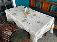 Hand Block Printed Cotton Table Cover - 60x90 Or 60x108 Inches | Multicolor, 1 Kg Weight, Ideal For Home, Hotel, Outdoor Events, Weddings, And Parties