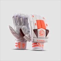 White And Orange Nebula Batting Gloves