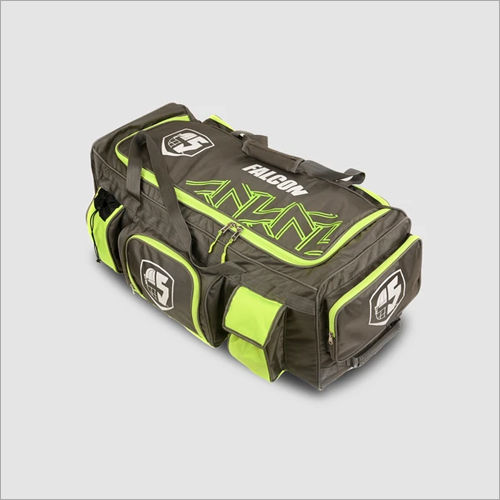 Steel Grey And Fluorescent Green  Wheelie Duffle Kit Bag Age Group: Adults