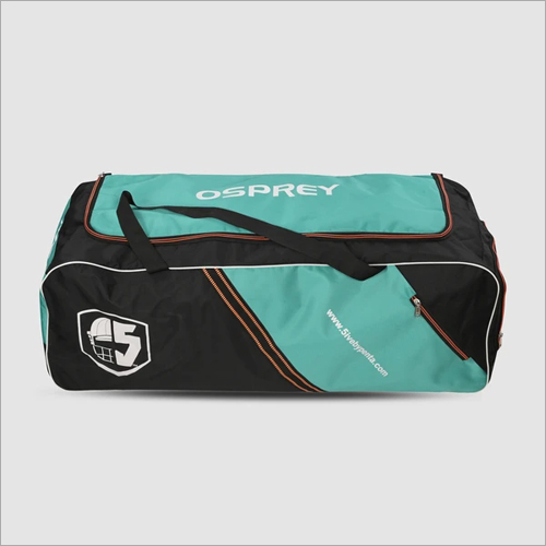 Black And Sea Green Osprey Wheelie Duffle Kit Bag