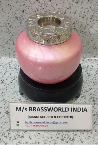 pink custom coloured cultured tea light cremation urn