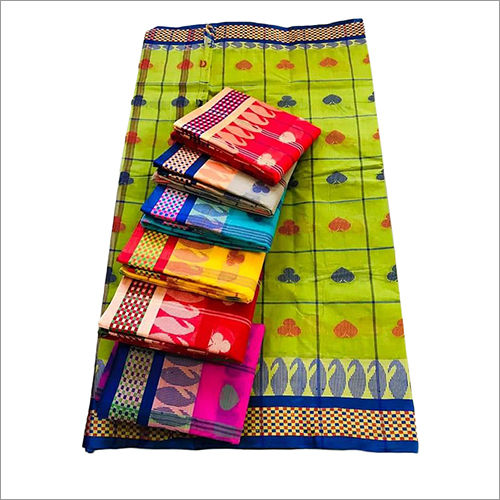 Multi Color Handloom Cotton Saree