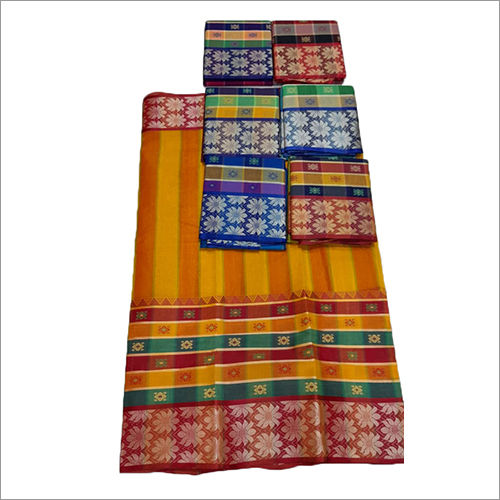 Multi Color Tant Cotton Printed Saree