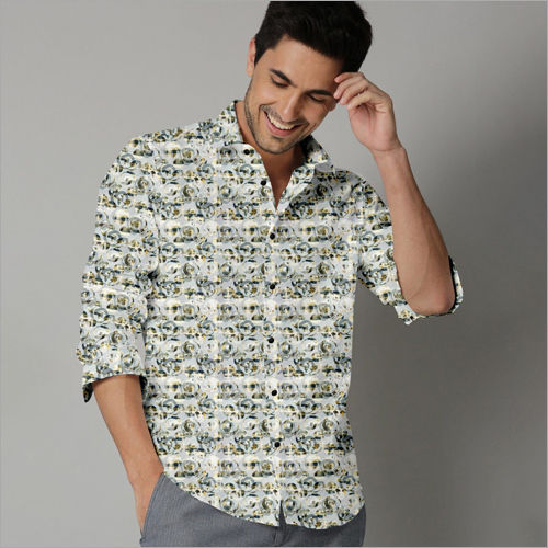 Washable Mens Cotton Printed Shirts