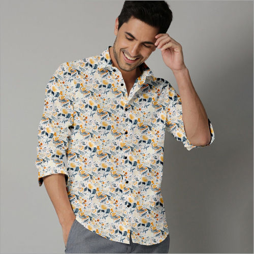 Washable Mens Fancy Printed Shirt