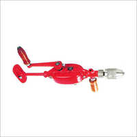 Breast Drill Machine - Metal Body, 1/4 Inch Chuck, 12 Inches Long | Red Finish, 0-1000 Rpm Speed Range, Weighs 2.5 Lbs