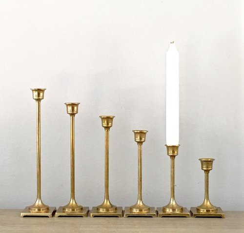 Brass Taper With Stand Candle Holder