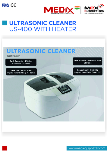Plastic Body Ultrasonic Cleaner