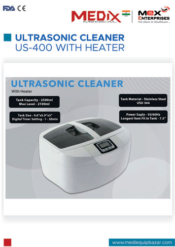 Plastic Body Ultrasonic Cleaner