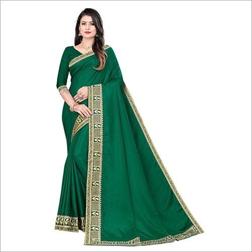 Ladies Green Silk Saree